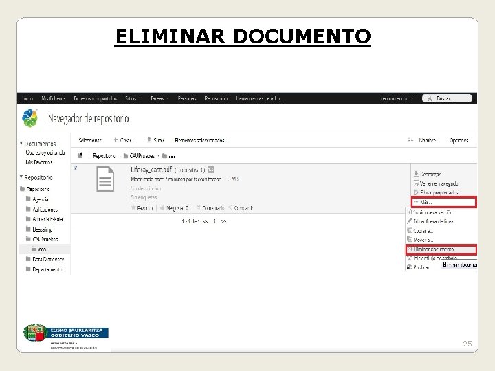 ELIMINAR DOCUMENTO 25 