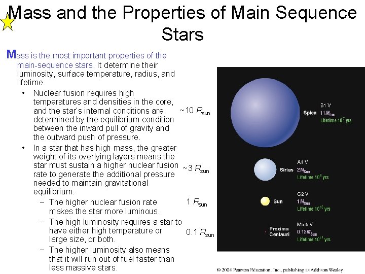 Mass and the Properties of Main Sequence Stars Mass is the most important properties