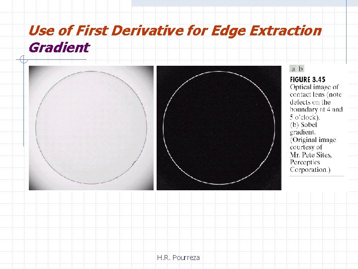 Use of First Derivative for Edge Extraction Gradient H. R. Pourreza 