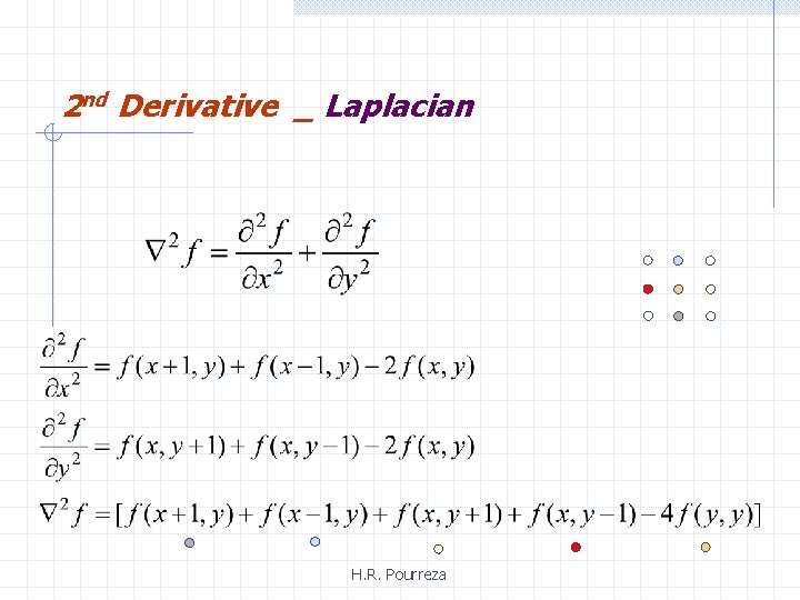 2 nd Derivative _ Laplacian H. R. Pourreza 