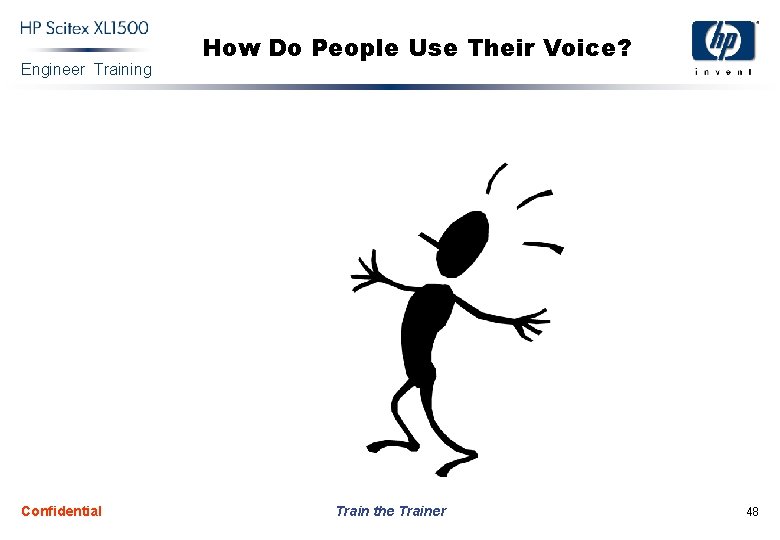 Engineer Training Confidential How Do People Use Their Voice? Train the Trainer 48 