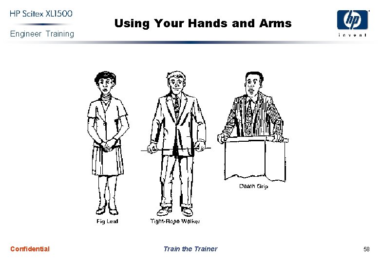 Engineer Training Confidential Using Your Hands and Arms Train the Trainer 58 