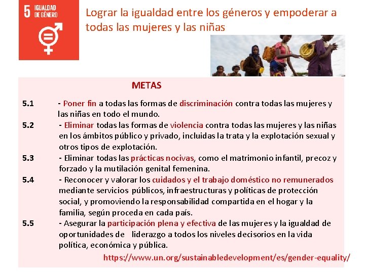 Lograr la igualdad entre los géneros y empoderar a todas las mujeres y las