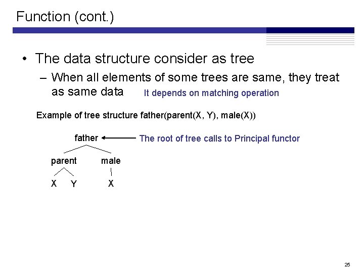 Function (cont. ) • The data structure consider as tree – When all elements Function (cont. ) • The data structure consider as tree – When all elements