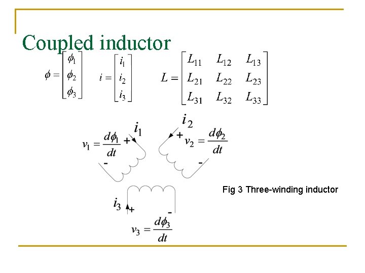 Coupled inductor Fig 3 Three-winding inductor 