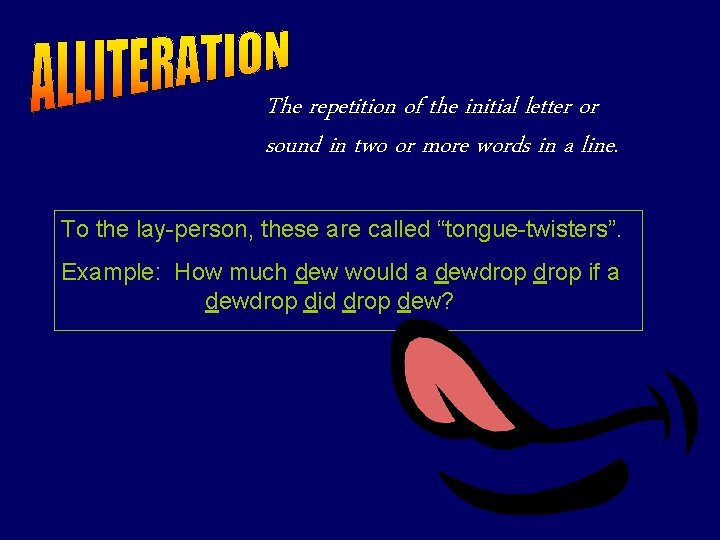 The repetition of the initial letter or sound in two or more words in The repetition of the initial letter or sound in two or more words in
