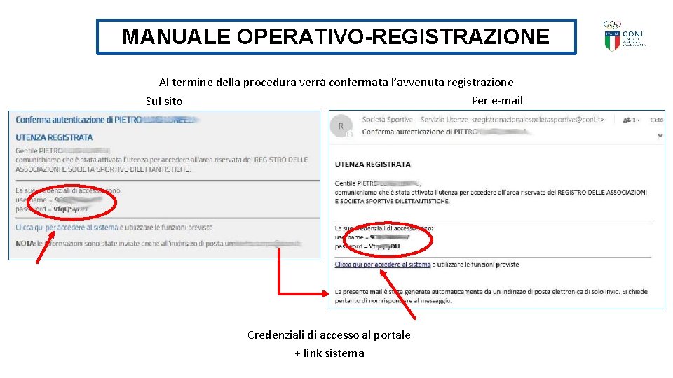 MANUALE OPERATIVO-REGISTRAZIONE Al termine della procedura verrà confermata l’avvenuta registrazione Per e-mail Sul sito