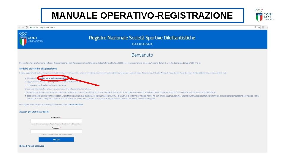 MANUALE OPERATIVO-REGISTRAZIONE 