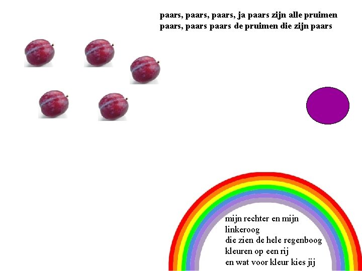 paars, ja paars zijn alle pruimen paars, paars de pruimen die zijn paars 5