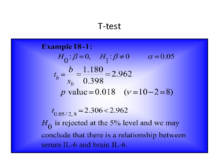 T-test 