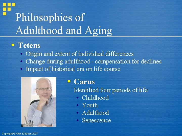 Philosophies of Adulthood and Aging § Tetens Origin and extent of individual differences Change