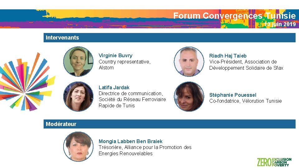 Forum Convergences Tunisie 13 juin 2019 Intervenants Virginie Buvry Country representative, Alstom Riadh Haj