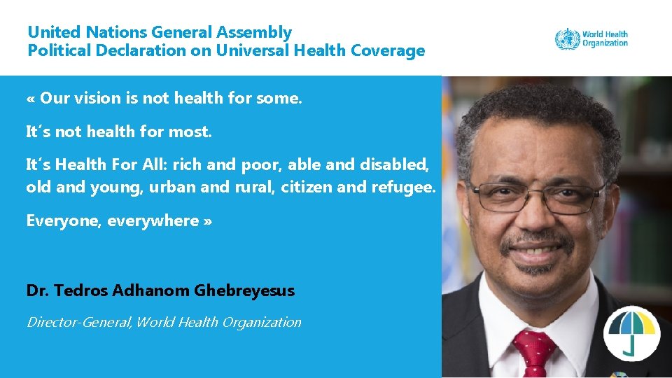United Nations General Assembly Political Declaration on Universal Health Coverage « Our vision is