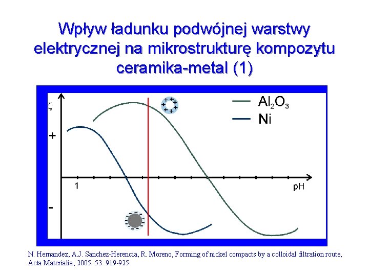 Wpływ ładunku podwójnej warstwy elektrycznej na mikrostrukturę kompozytu ceramika-metal (1) N. Hernandez, A. J.