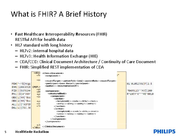 What is FHIR? A Brief History • Fast Healthcare Interoperability Resources (FHIR) RESTful API