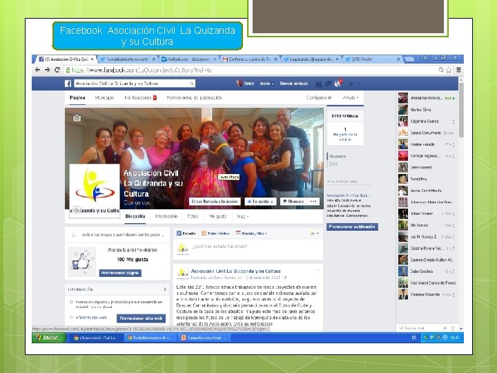 Facebook Asociación Civil La Quizanda y su Cultura Facebook Asociación Civil La Quizanda y su Cultura