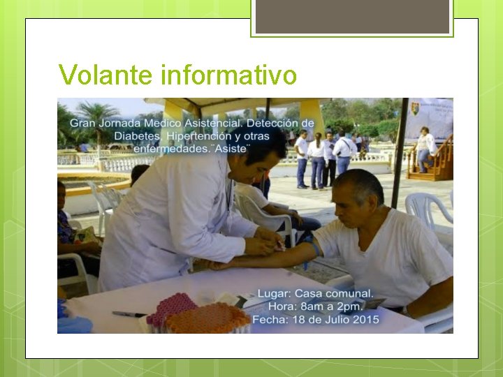 Volante informativo Volante informativo