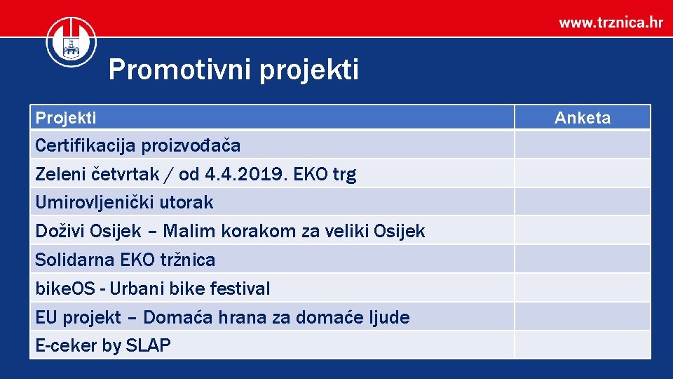 Promotivni projekti Projekti Certifikacija proizvođača Zeleni četvrtak / od 4. 4. 2019. EKO trg