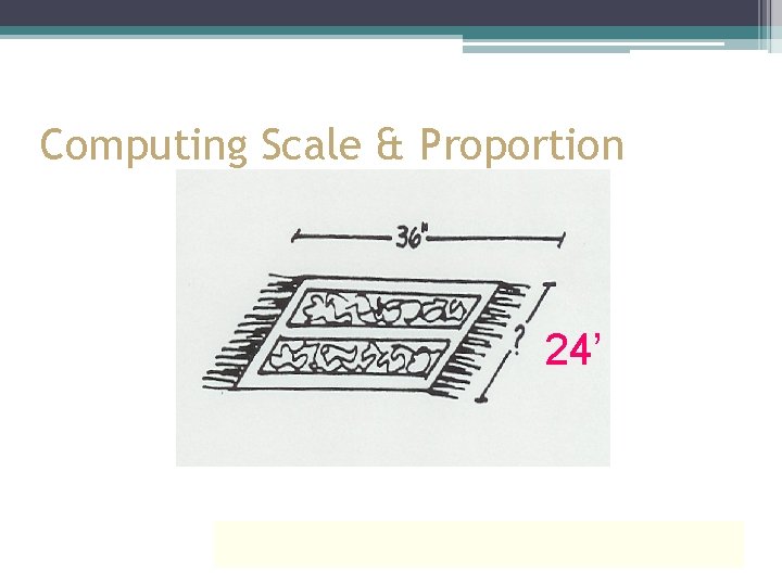 Computing Scale & Proportion 24’ Computing Scale & Proportion 24’