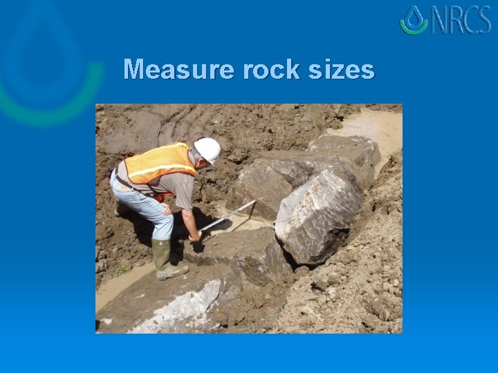 Measure rock sizes 
