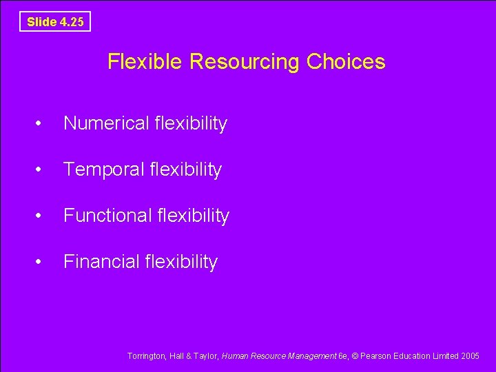 Slide 4. 25 Flexible Resourcing Choices • Numerical flexibility • Temporal flexibility • Functional