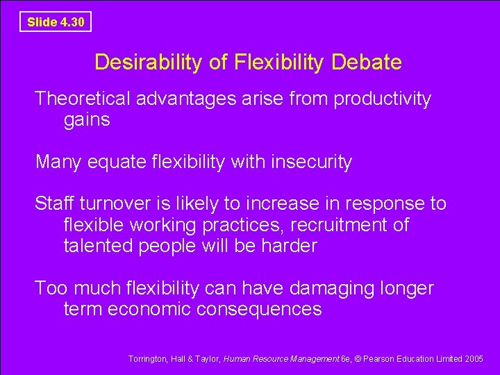 Slide 4. 30 Desirability of Flexibility Debate Theoretical advantages arise from productivity gains Many