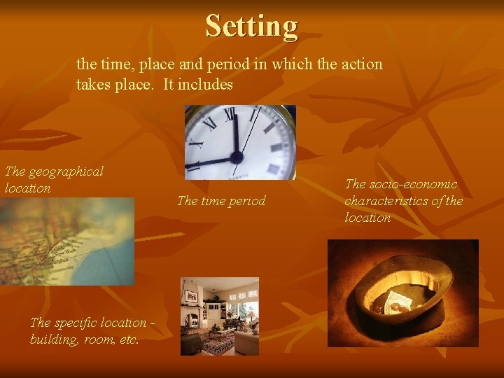 Elements of Fiction Setting Character Plot Point of