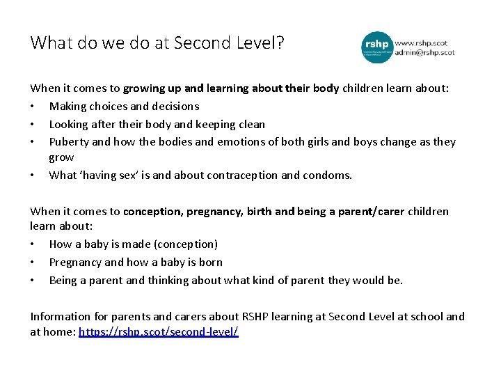 What do we do at Second Level? When it comes to growing up and