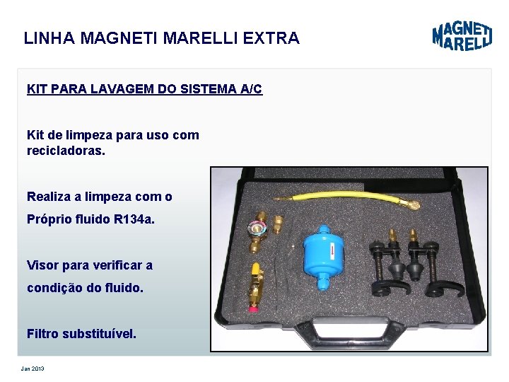 LINHA MAGNETI MARELLI EXTRA KIT PARA LAVAGEM DO SISTEMA A/C Kit de limpeza para