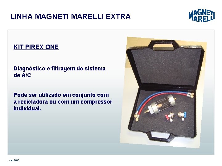 LINHA MAGNETI MARELLI EXTRA KIT PIREX ONE Diagnóstico e filtragem do sistema de A/C