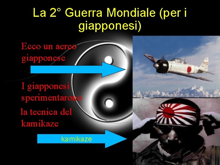 La 2° Guerra Mondiale (per i giapponesi) • Ecco un aereo giapponese • I