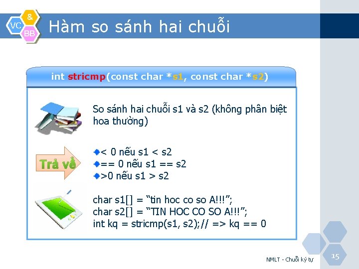 VC & BB Hàm so sánh hai chuỗi int stricmp(const char *s 1, const