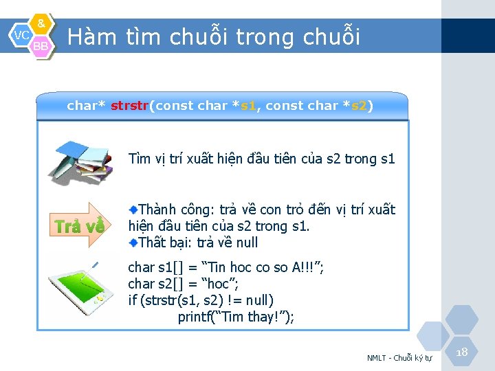 VC & BB Hàm tìm chuỗi trong chuỗi char* strstr(const char *s 1, const