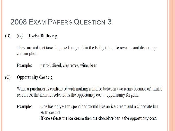 2008 EXAM PAPERS QUESTION 3 