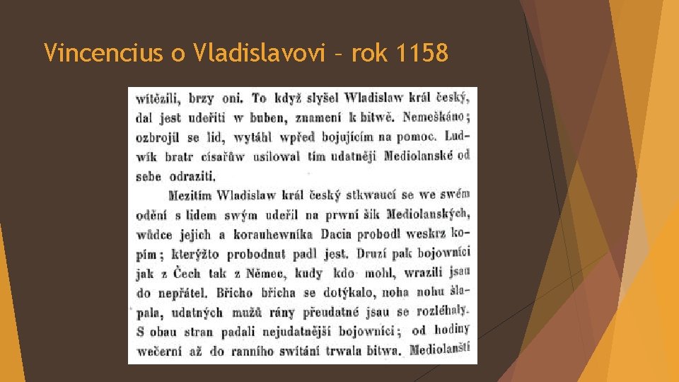 Vincencius o Vladislavovi – rok 1158 