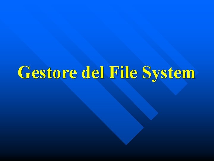 Gestore del File System 