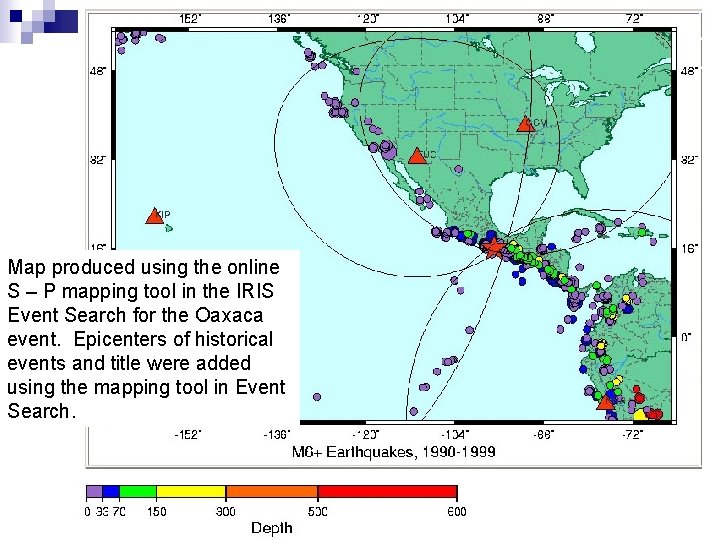 Map produced using the online S – P mapping tool in the IRIS Event Map produced using the online S – P mapping tool in the IRIS Event