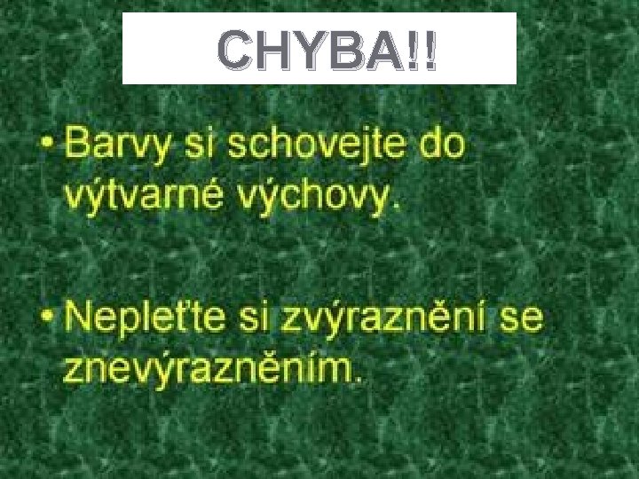 CHYBA!! 