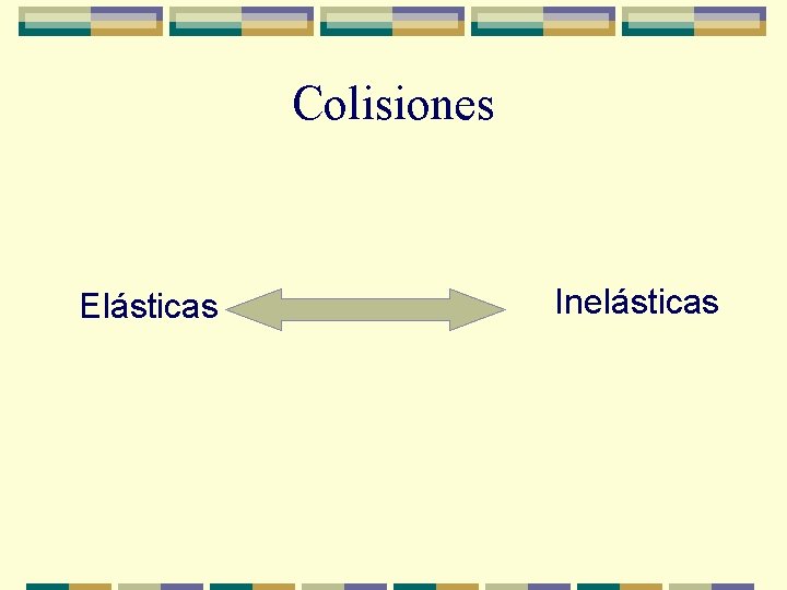 Colisiones Elásticas Inelásticas 