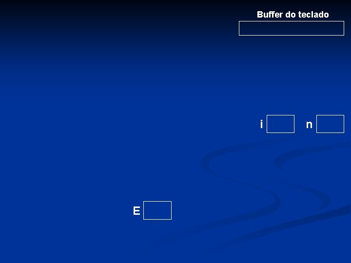 Buffer do teclado i E n 