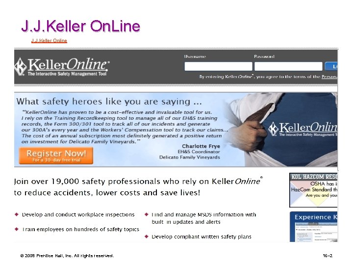 J. J. Keller On. Line J. J. Keller Online © 2008 Prentice Hall, Inc.