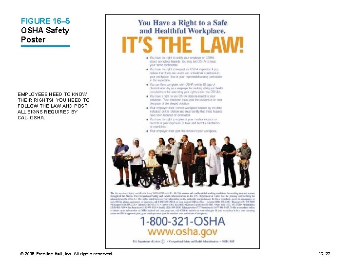 FIGURE 16– 5 OSHA Safety Poster EMPLOYEES NEED TO KNOW THEIR RIGHTS! YOU NEED