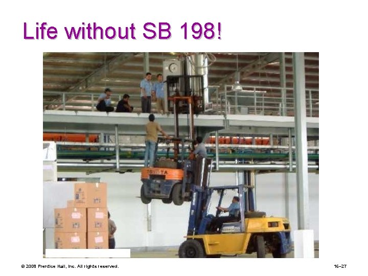 Life without SB 198! © 2008 Prentice Hall, Inc. All rights reserved. 16– 27
