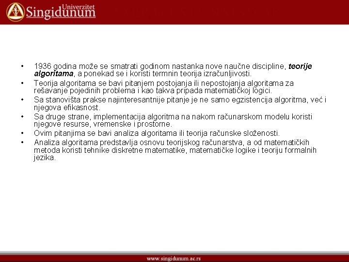  • • • 1936 godina može se smatrati godinom nastanka nove naučne discipline,