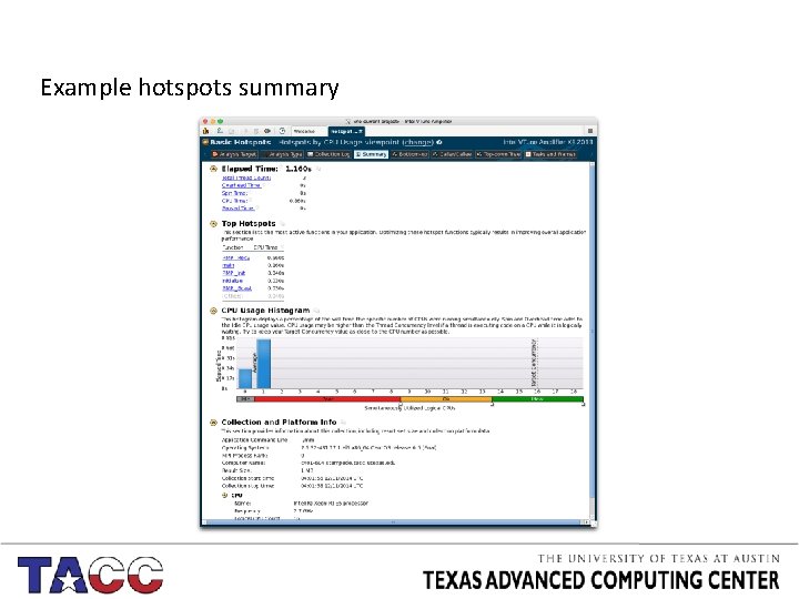 Example hotspots summary 