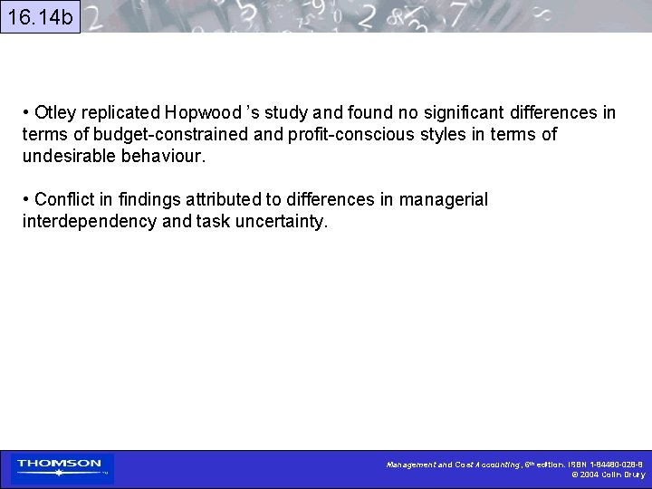 16. 14 b • Otley replicated Hopwood ’s study and found no significant differences