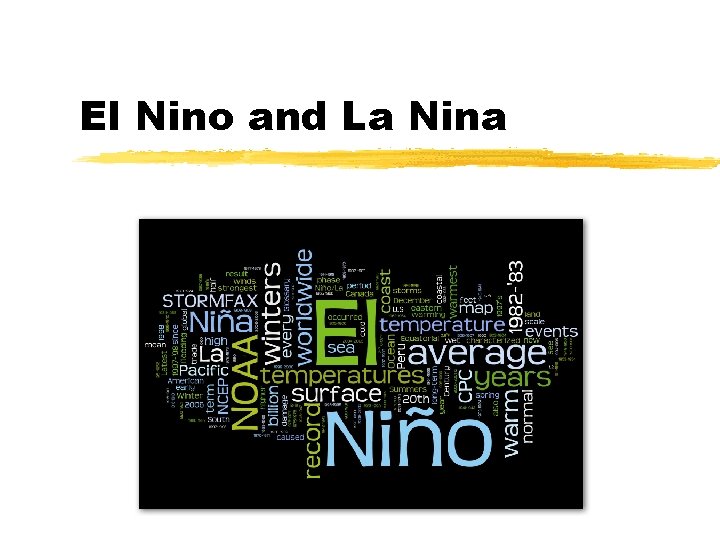 El Nino and La Nina 