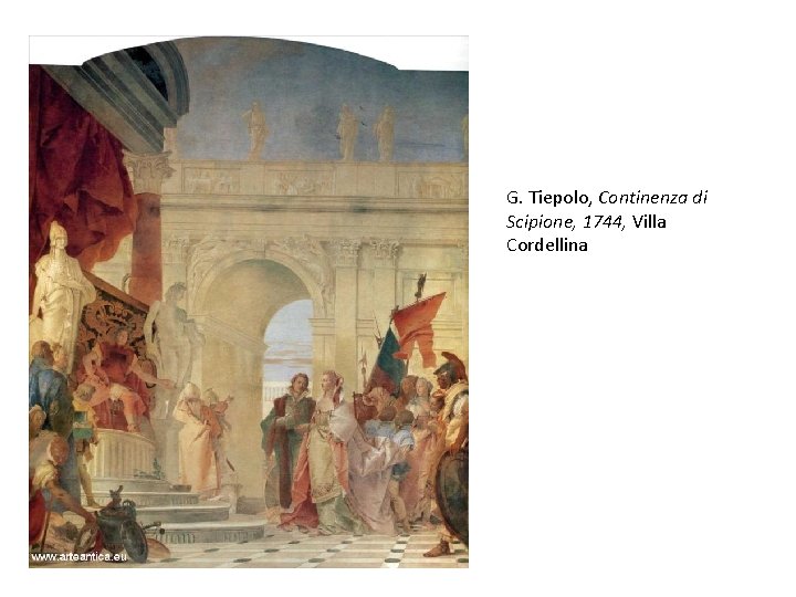G. Tiepolo, Continenza di Scipione, 1744, Villa Cordellina 