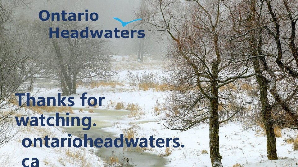 Thanks for watching. ontarioheadwaters. 