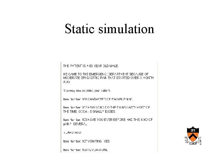 Static simulation 